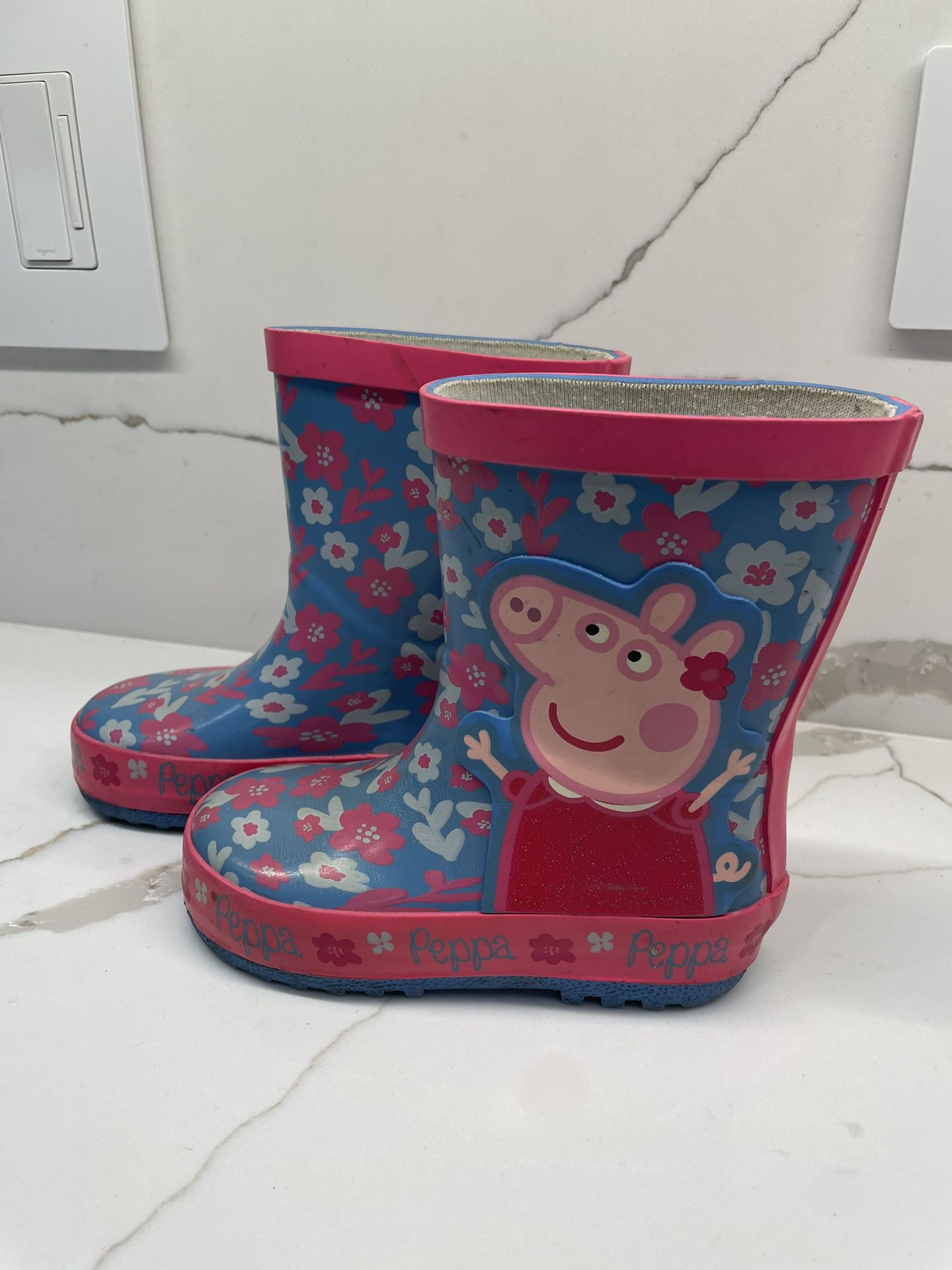 rain boots peppa pig toddler girl size 6