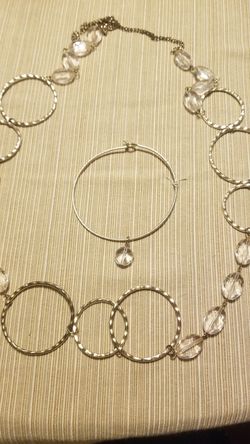 New long necklace and bracelet set