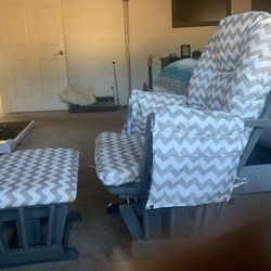 Glider Rocker With Ottoman