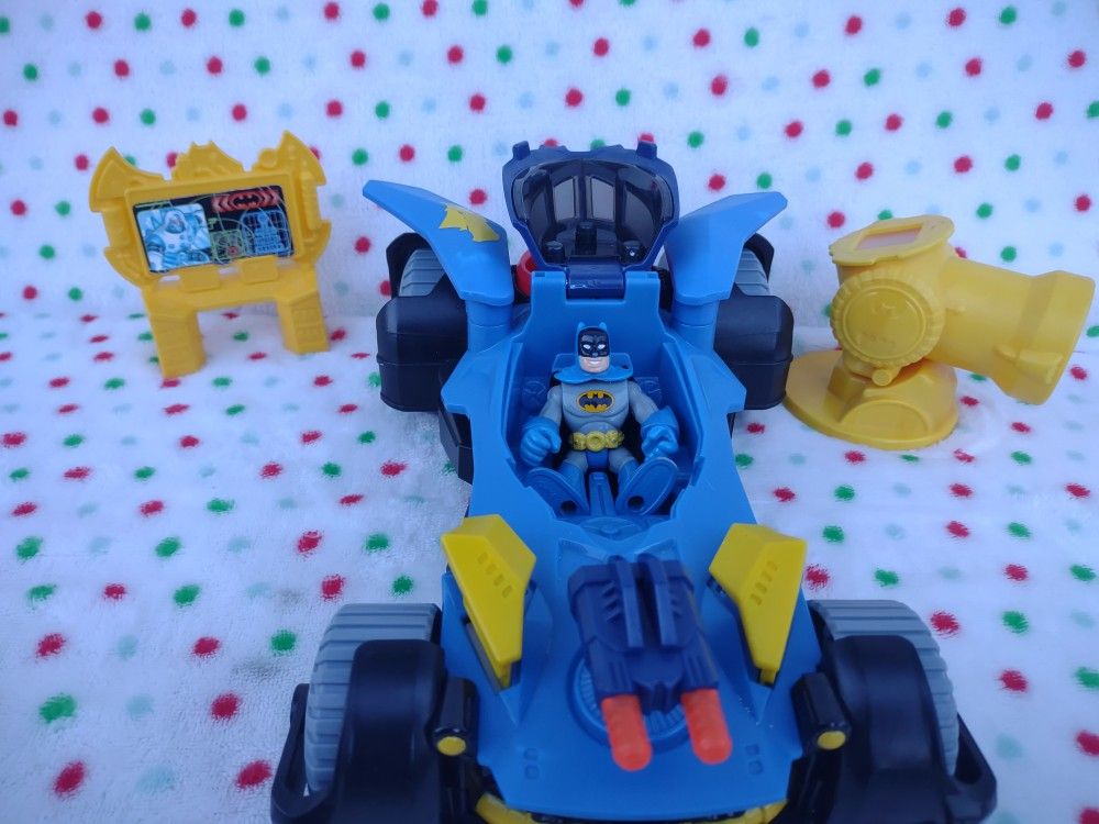 Fisher Price Imaginext DC Comic Super Friends Batmobile, Batman, Bar Signal