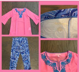 NWOT - Lilly Pulitzer girl’s leggings and top, size large **best offer, not free**
