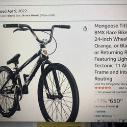 Mongoose 24 Inch BMX Bike