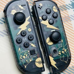Joy-Con Pikachu Clear Black Pokemon Nintendo Switch Right/Left Tested READ