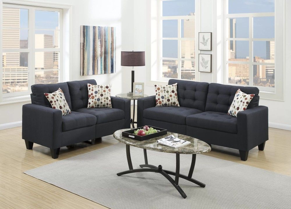 Brand New Black Sofa & Loveseat