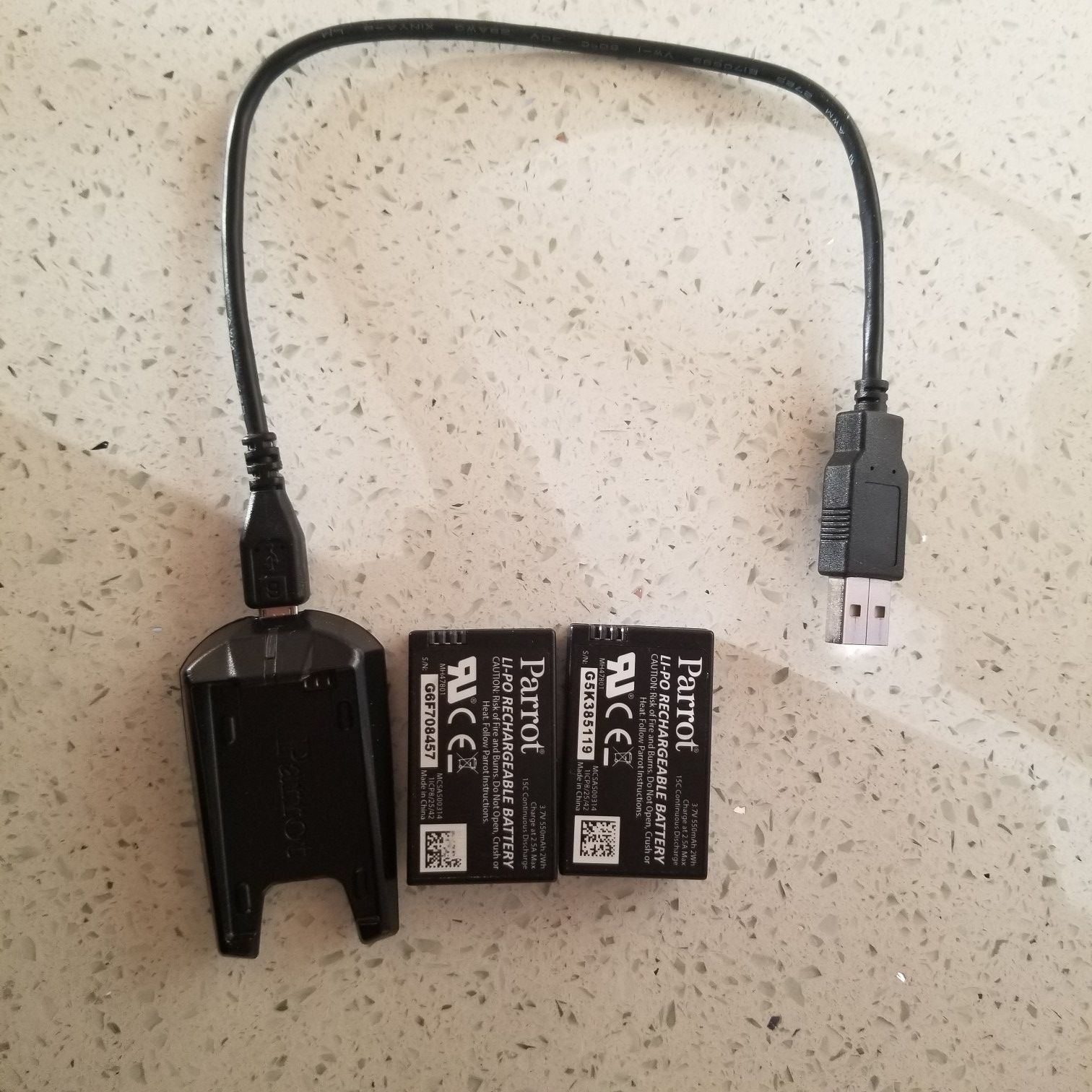 Parrot Mini Drone battery and charger