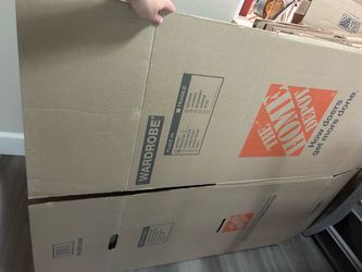 Large Wardrobe Boxes with metal bar for hanging