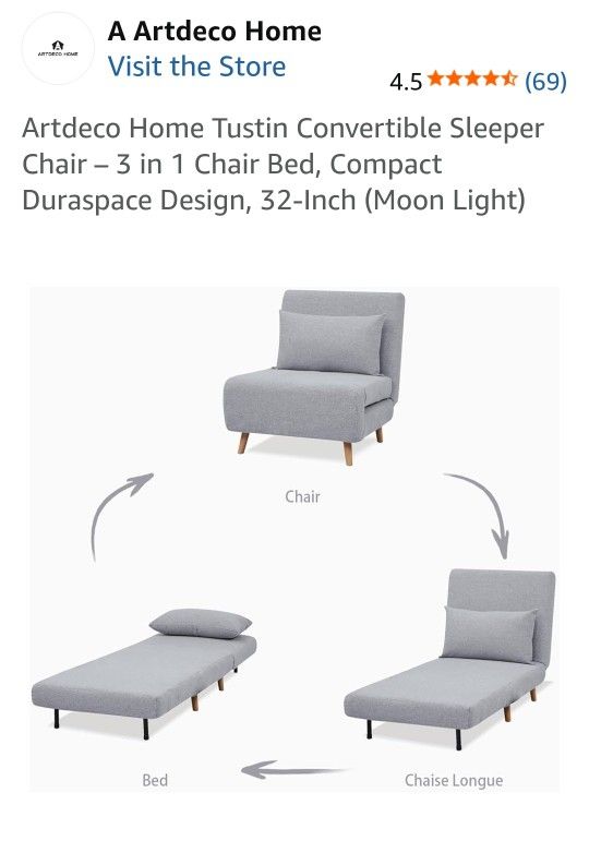 Convertable Chair Sleeper