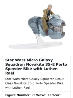 Star Wars Micro Galaxy Squadron Luthen Rael Scout Speeder