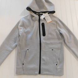 NWT Old Navy Active Boys Jacket size M (8) Gray Hoodie Jacket Coat ~ Built-In-Flex