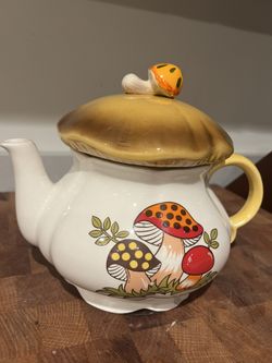 Mushroom Tea Pot, Tea Pot, Mushroom, Sears Mushroom, Sears Japan, Roebuck, Vintage, Vintage Tea Pot, Vintage Dish ware