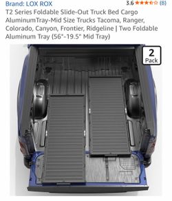 T2 Series Foldable Slide-Out Truck Bed Cargo AluminumTray-Mid Size Trucks Tacoma, Ranger, Colorado, Canyon, Frontier, Ridgeline | Two Foldable Aluminu