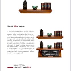 Concealed gun shelf