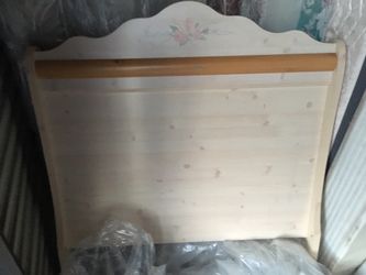Antique twin bed frame headboard footboard and rails. $100.