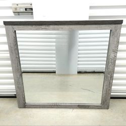 Weathered Gray Larger Dresser Mirror (Brand New With Original Hardware)