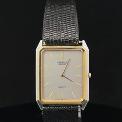 Pre-owned Seiko Lassale 18k Gold Plated Steel Unisex Quartz Watch