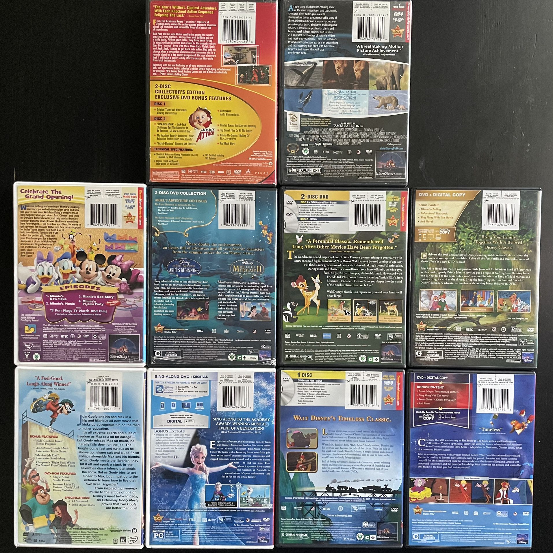 Disney DVD Movies (Lot of 12)