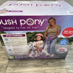 (New - Qty 2) Power Pony Push Riding Toy - Crystal: Steel Pedal & Push, 2+ Years, 100 lb Capacity