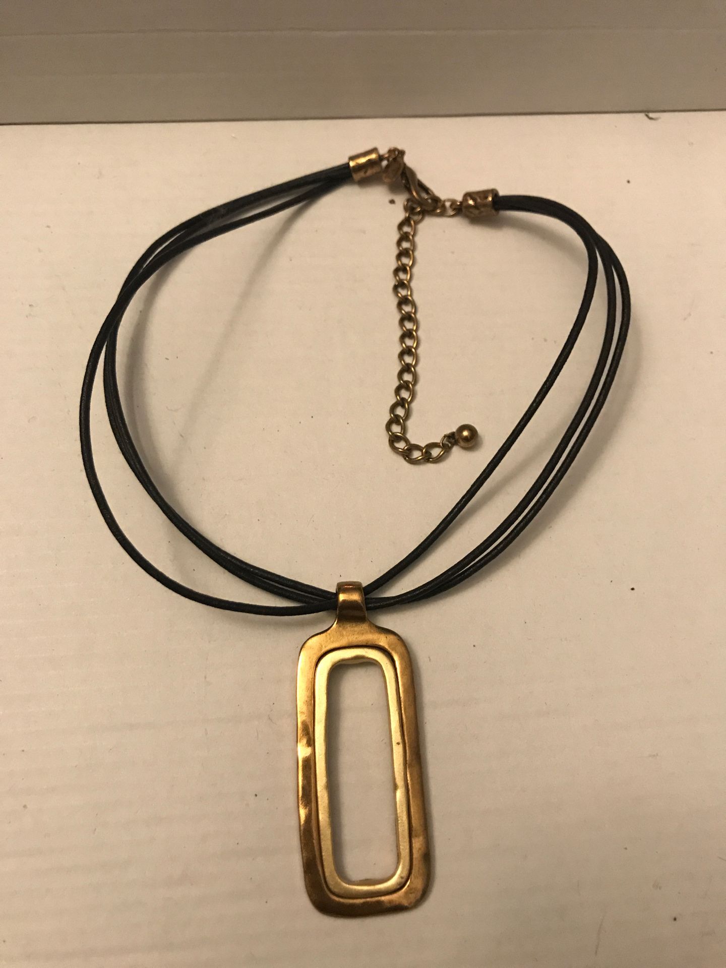 Chicos leather necklace