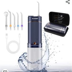 
Portable Water Flosser Professional for Teeth Cleaning with 5 Pressure Modes, Over 320ML Removable Water Tank, Type C Rechargeable Oral Irrigator wit