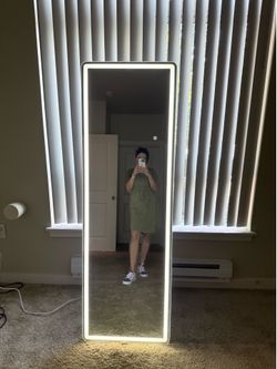 Full mirror with 3 light settings.