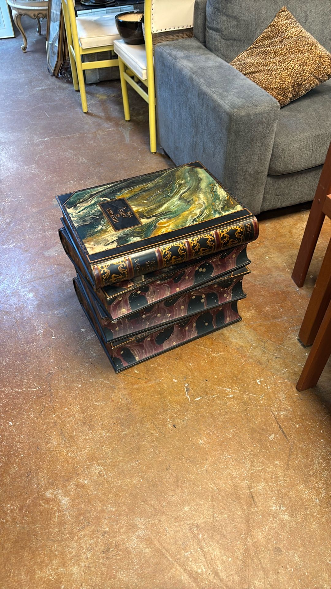 Coffee Table Fake Books With Draws On Both Side