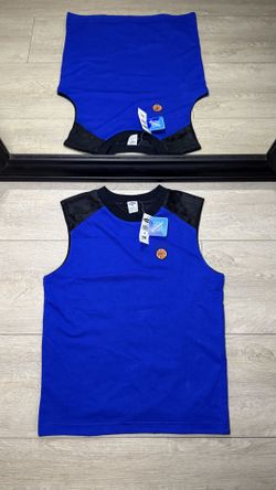 New Y2K Youth Boys Black & Blue Old Navy Sleeveless Basketball Tank Top Shirt