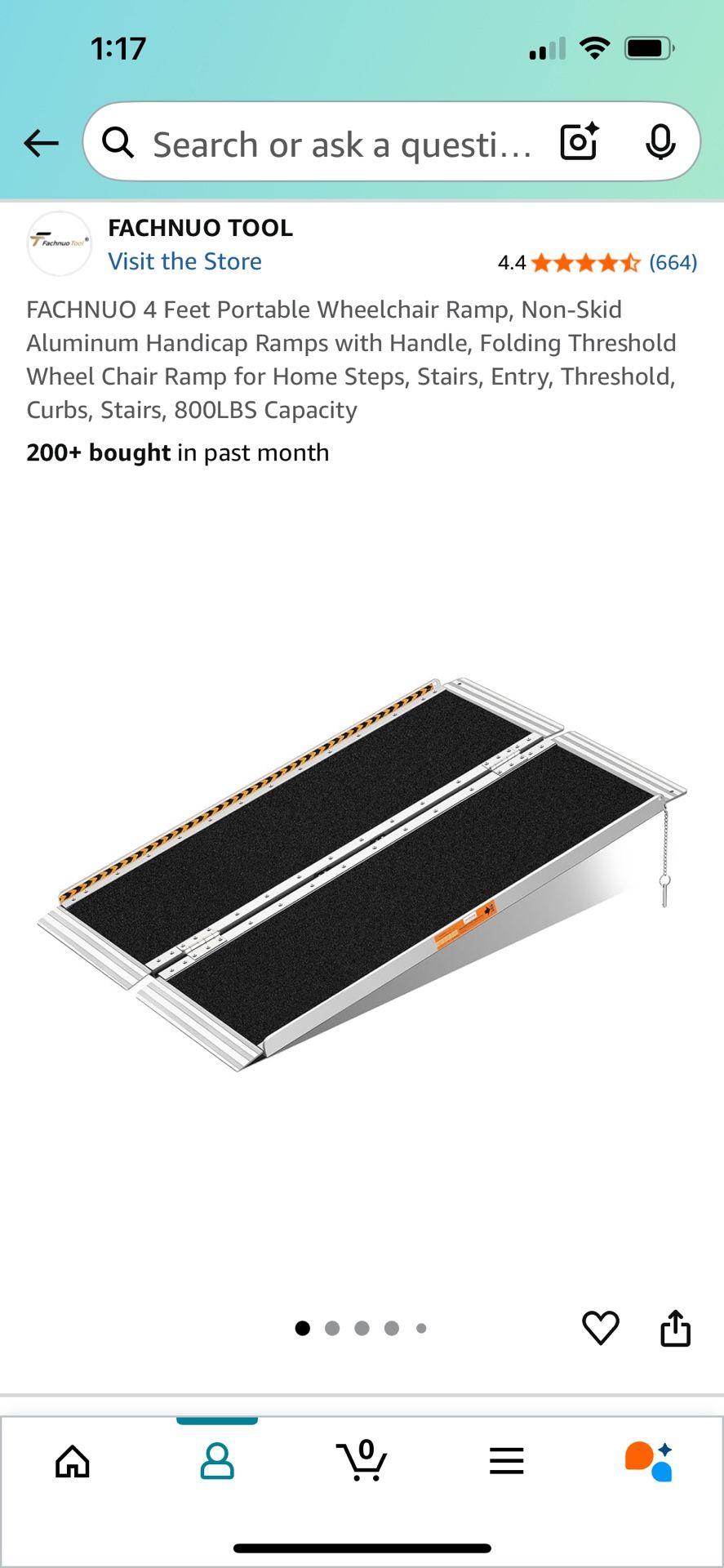 Ramp - 4 Feet Long - Foldable.
