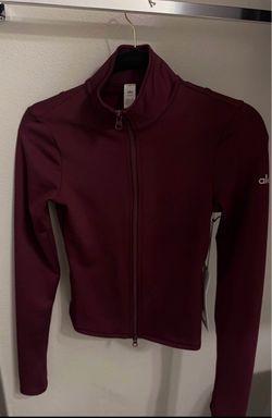 Alo Burgundy Zip up Jacket Size S NWT