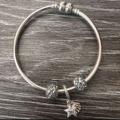 Pandora Bangle With 3 Charms - Pickup From Northridge Area 