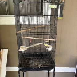 BIRD CAGE WHIT BASE  FOR MEDIUM TO SMALL BIRD