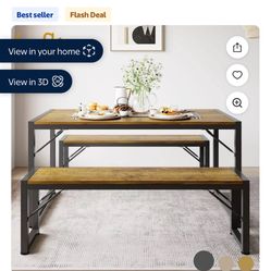 Gently Used Kitchen Picnic Style Table 