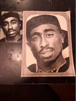 Hand drawn Tupac portrait