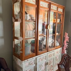 Handpainted Hutch/China Cabinet