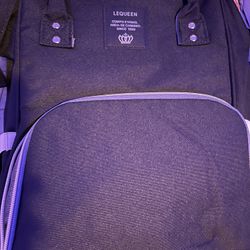 Mochila para pañales con espacio portátil, bolsa cambiadora de bebé de viaje, 20-35L, Negra 