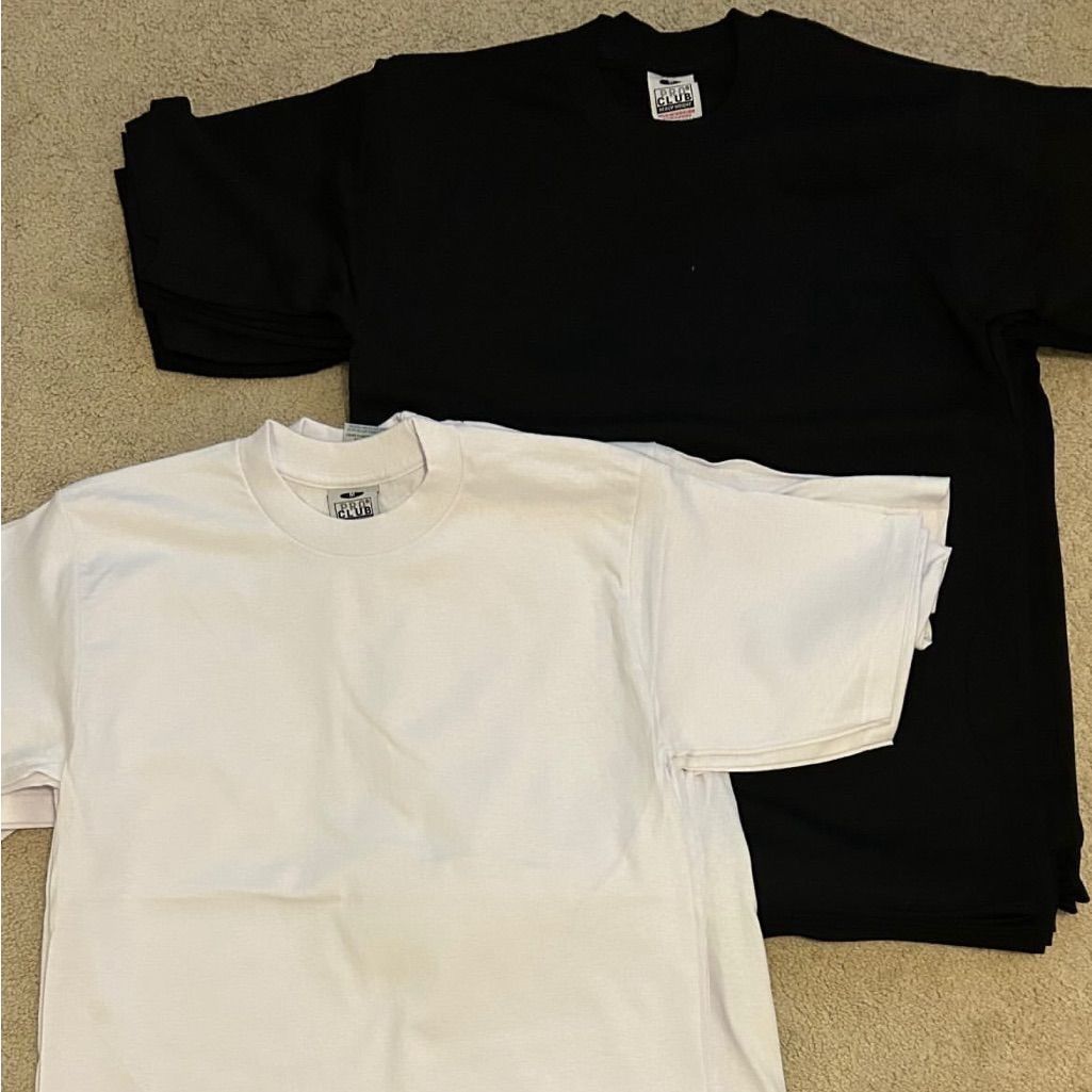 White And BLACK Heavy TSHIRT Sale $10 each 3 X $28 SMALL MEDIUM LARGE XL XXL