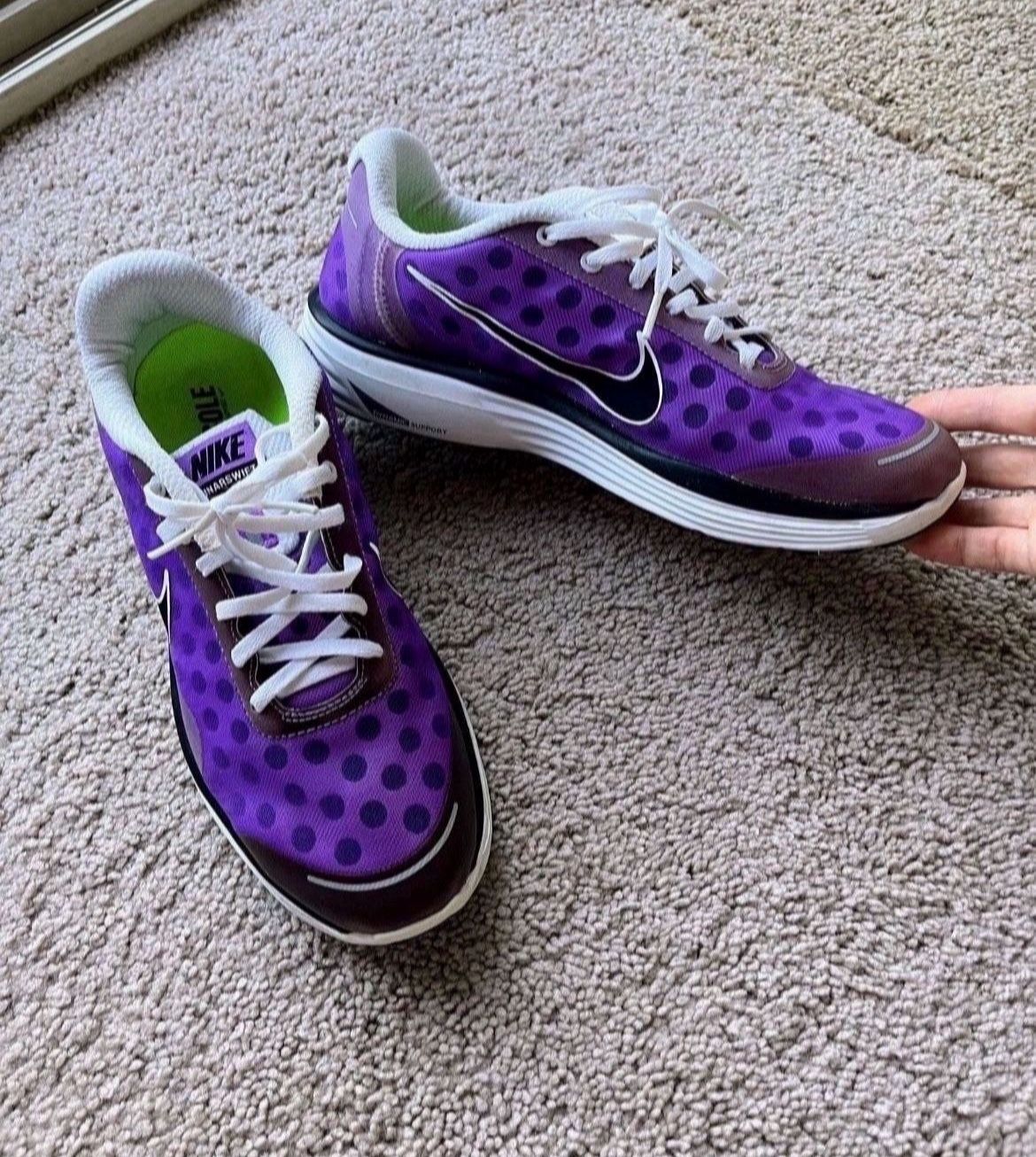Price Just Dropped: Nike Lunarswift + 2 Purple Polka Dots Sneakers Shoes Women's Sz 9.5 (Pick upπ In Bellevue) *Check out my other Posts π