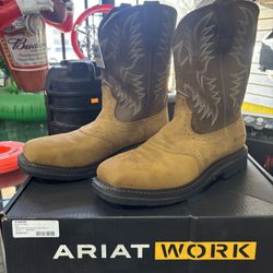 Ariat Mens Work Sierra Steel Toe Aged Bark Boots New