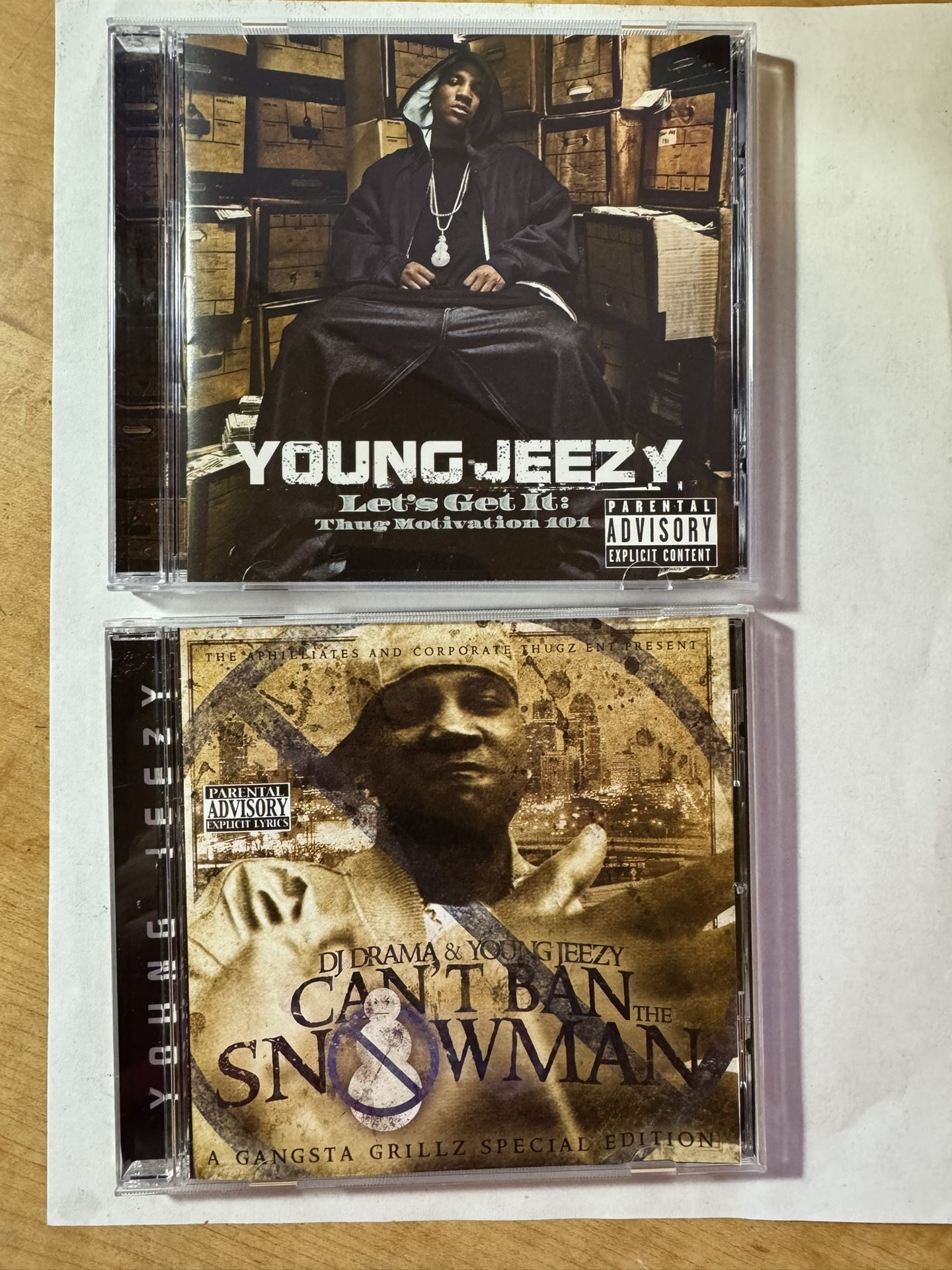 2 YOUNG JEEZY CD CAN'T BAN THE SNOWMAN and LET'S GET IT ** MINT ** DJ DRAMA