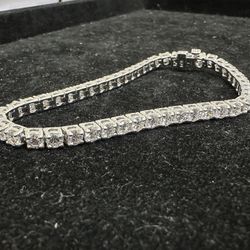 7 Ctw Labgrown Diamond Tennis Bracelet In 14k White Gold