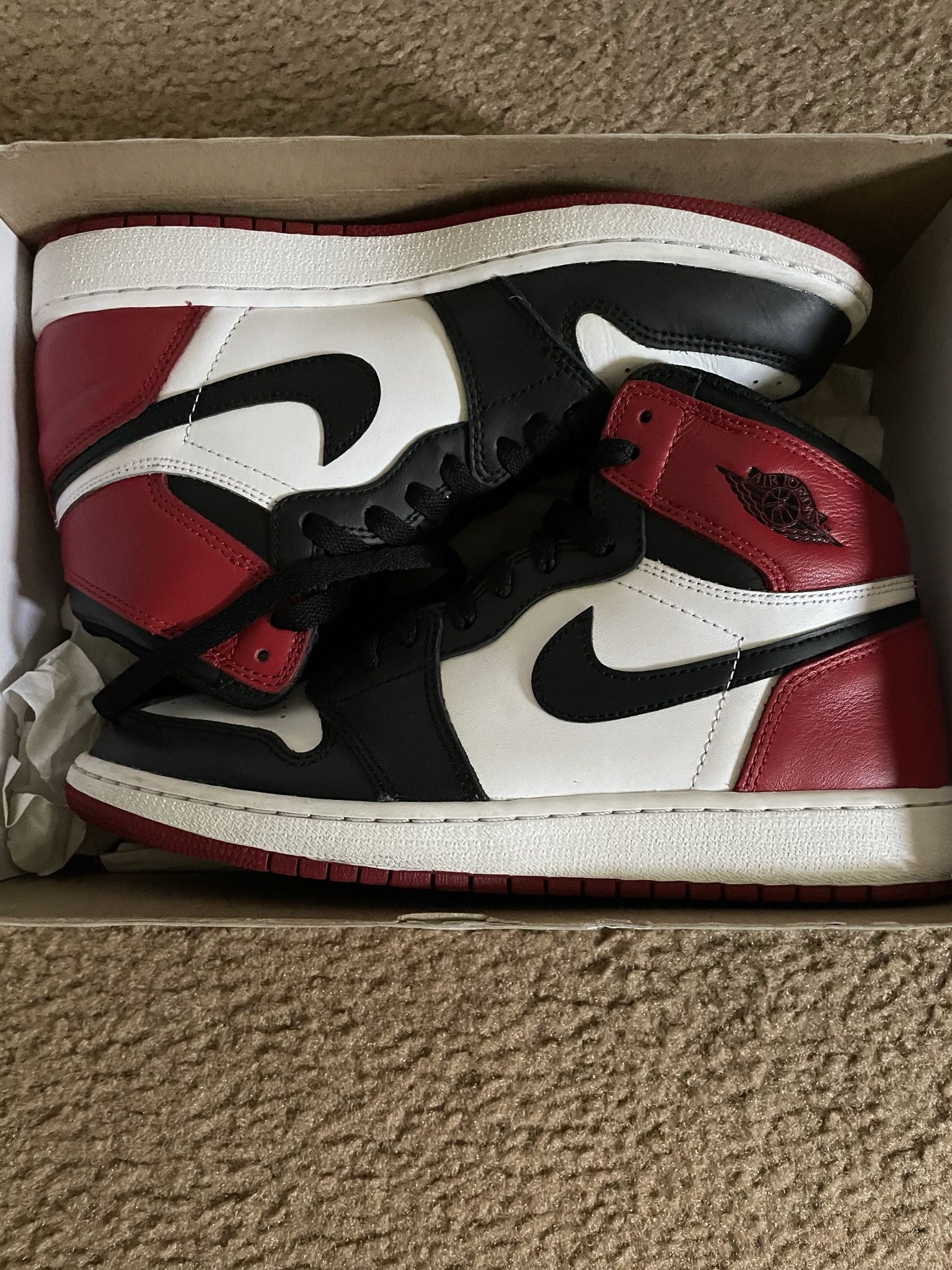 Jordan 1 Black Toe (2016) Size 7Y