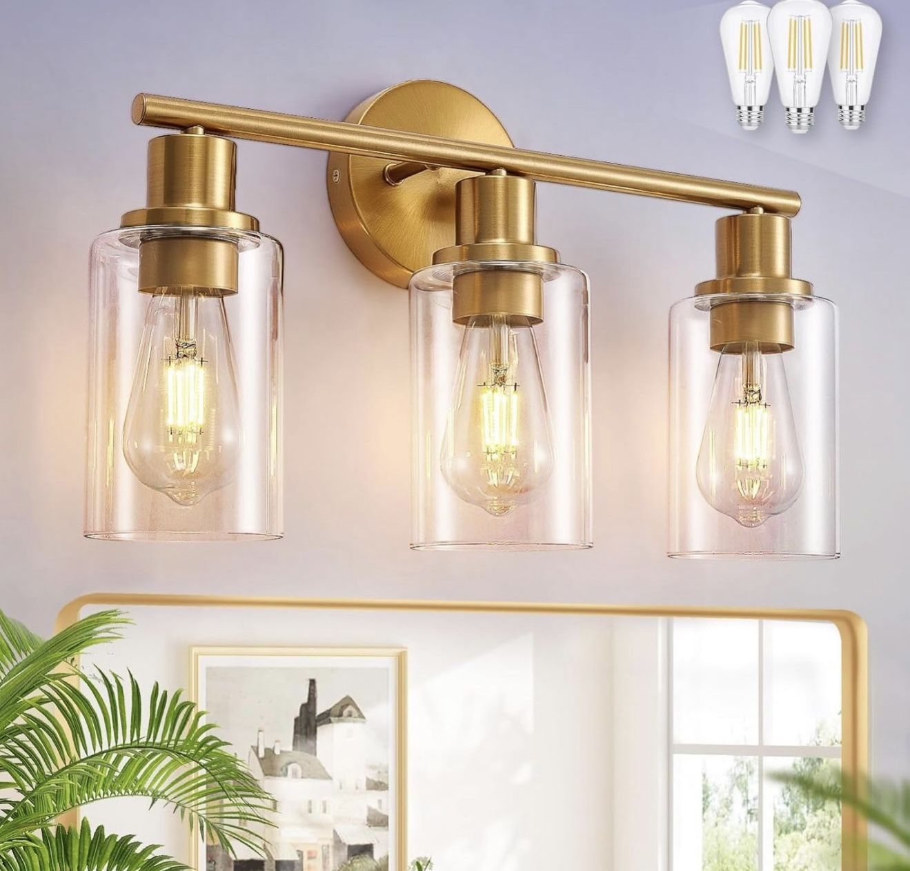 3-Light Bathroom Light Fixture