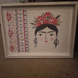 Framed Frida Kahlo Art