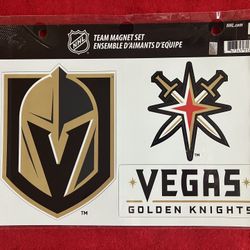 OFFICIAL LAS VEGAS GOLDEN KNIGHTS 3 DECAL VINYL MAGNET in 1 SHEET NHL HOCKEY ‼️ More than 1 Availabke ‼️