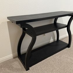 Black Wood Console Table 