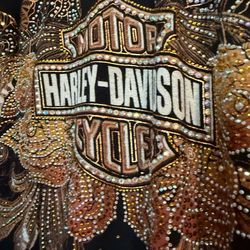 Harley Davidson blinged out blouse