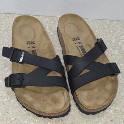 Birkenstock Yao Balance Black Birko Flor Narrow Width - Size EU 38 - US 7-7.5, NWOB.  N