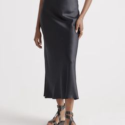 & Other Stories Satin midi Skirt