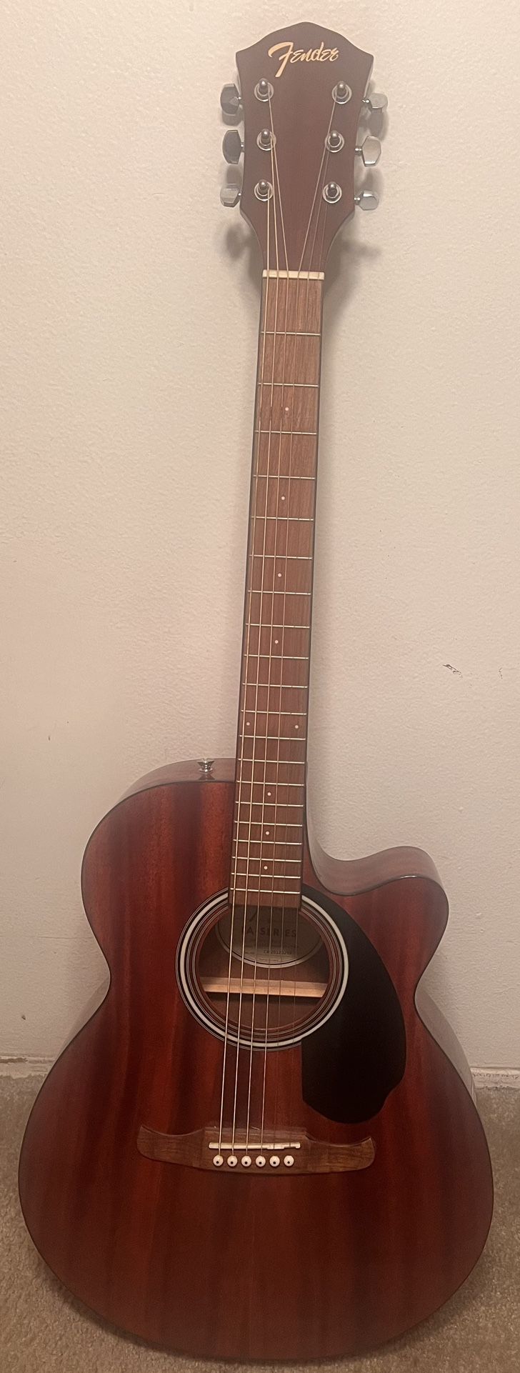 Fender FA-135CE All-Mahogany Concert Acoustic-Electric Guitar Mahogany