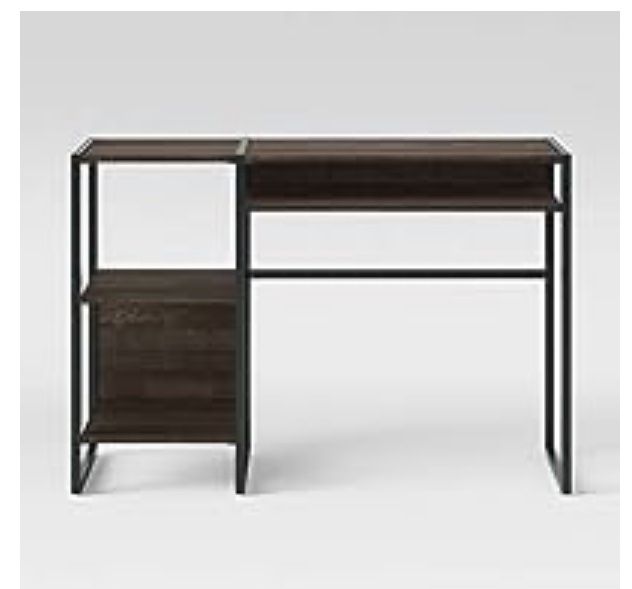 Paulo Wood Writing Desk with Storage Midtone Brown - Project 62