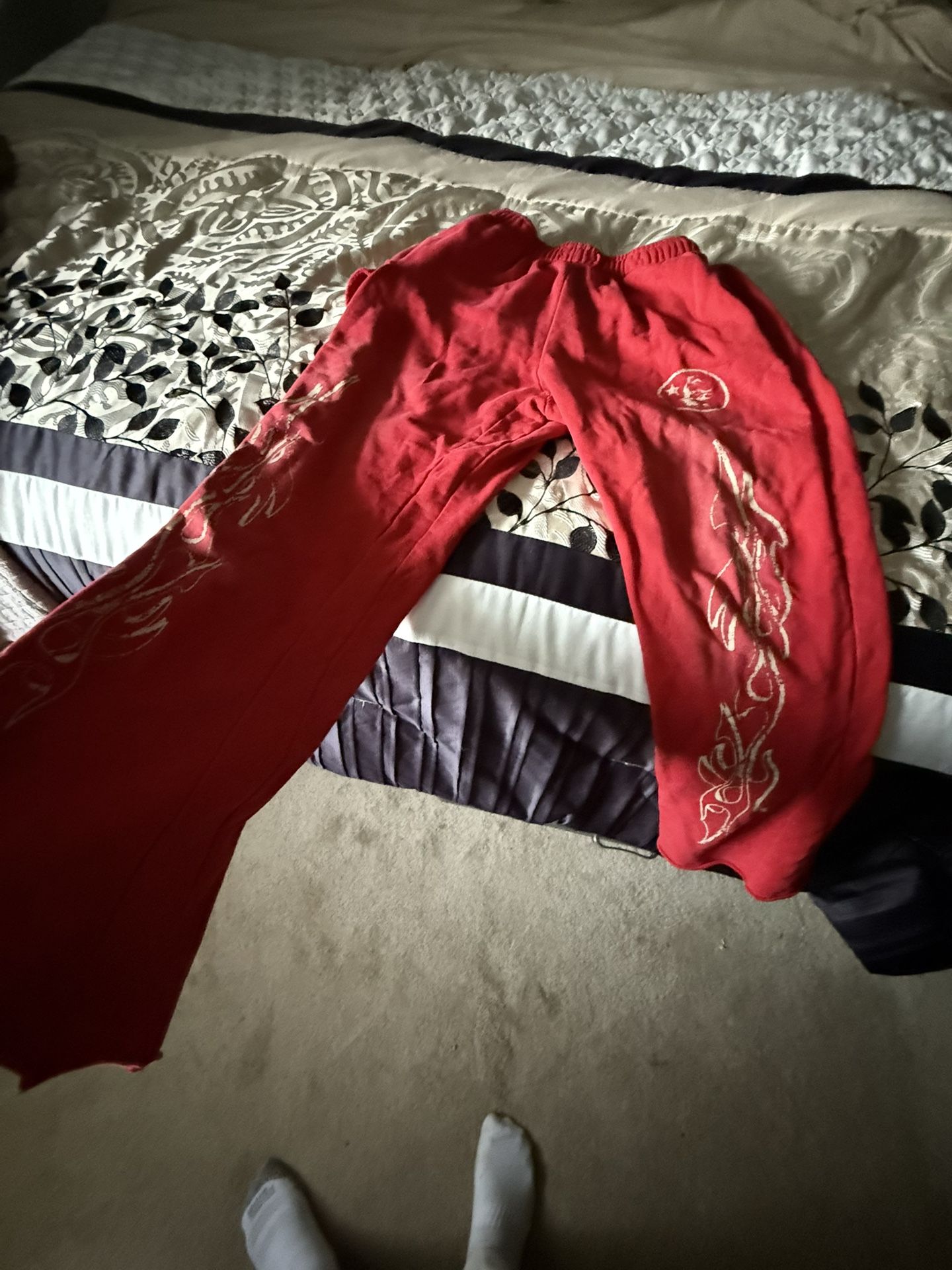 Red And White Hellstar Pants 